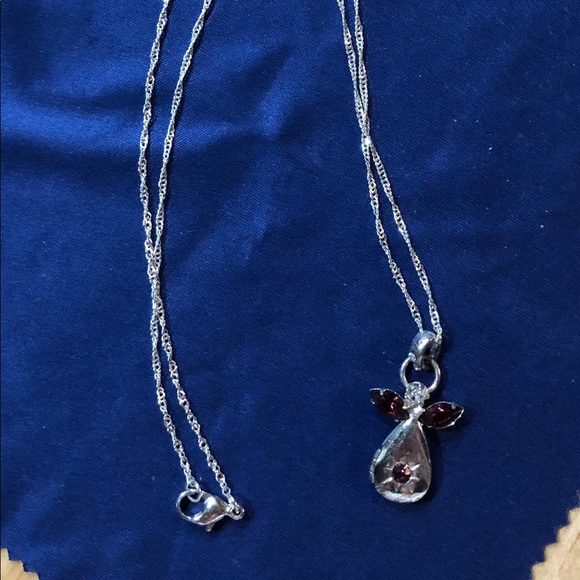 Silvertone Birthstone Locket Necklace “Amethyst” - Picture 3 of 3